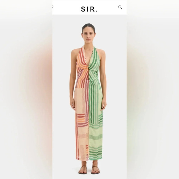 SIR . Multi Patchwork Midi Dress NWT. Size 2 - Picture 12 of 16